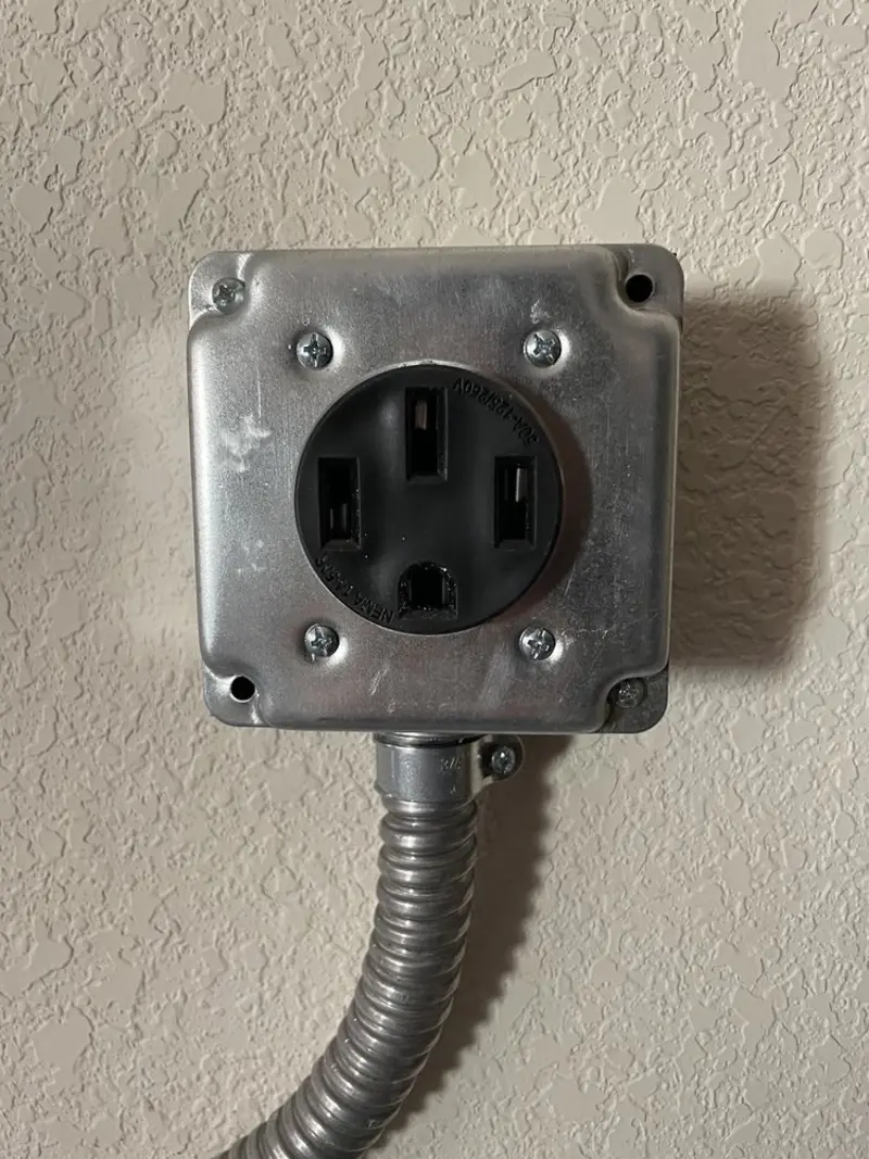 NEMA 14-50 outlet installed for Electrical Panel Upgrade in Owasso